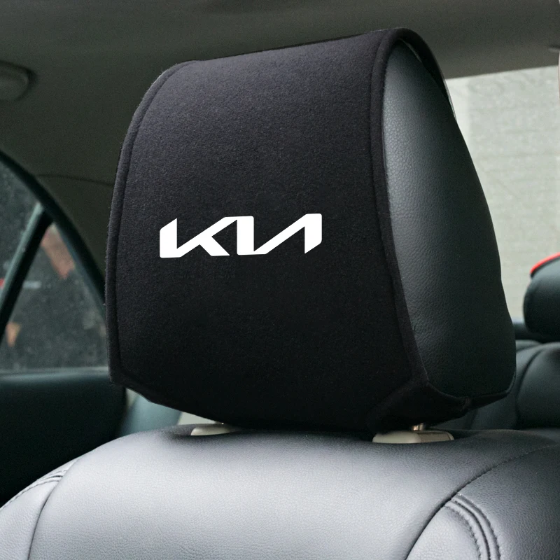 Car Headrest Cover Auto Fit For Kia Rio Ceed Sportage Cerato Soul Sorento K2 K5 Flip Picanto Optima Car Seat Cover