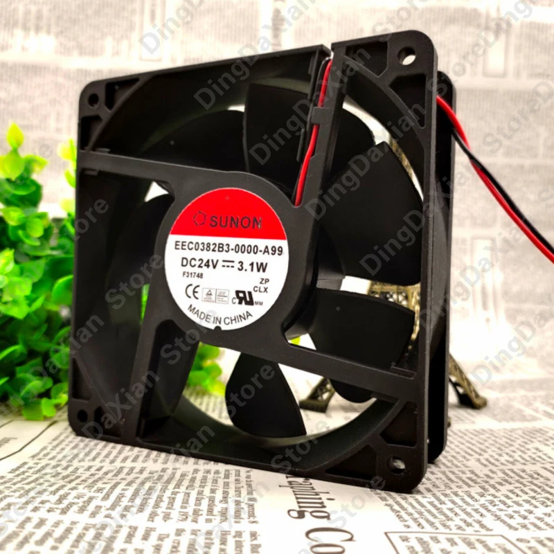 

1 шт. для SUNON EEC0382B3-0000-A99 | Промышленный вентилятор 24В 3.1Вт, 120×120×38мм, 12см