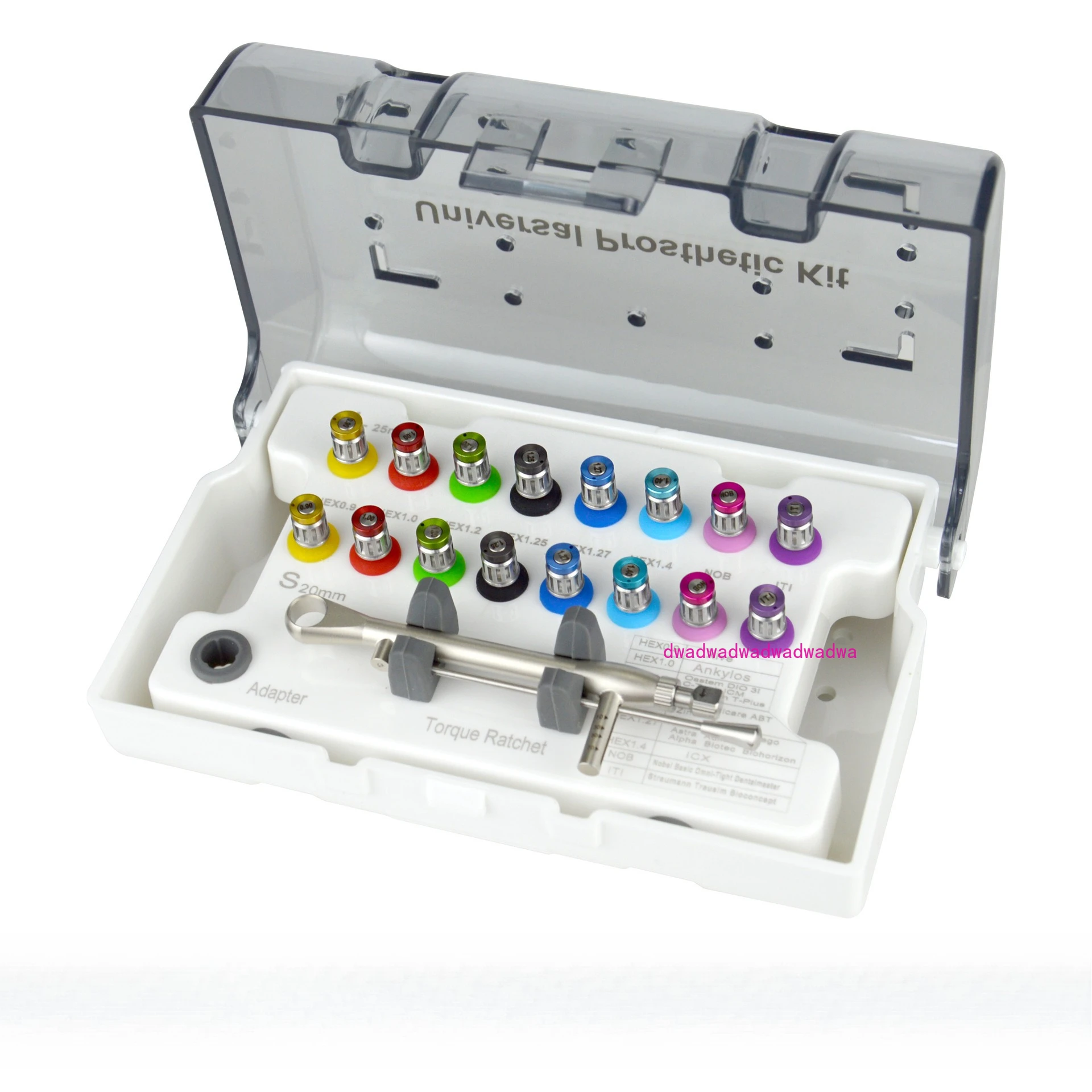 

Dental Universal Implant Repair Tool Box Phase II Screwdriver Manual Torque Wrench