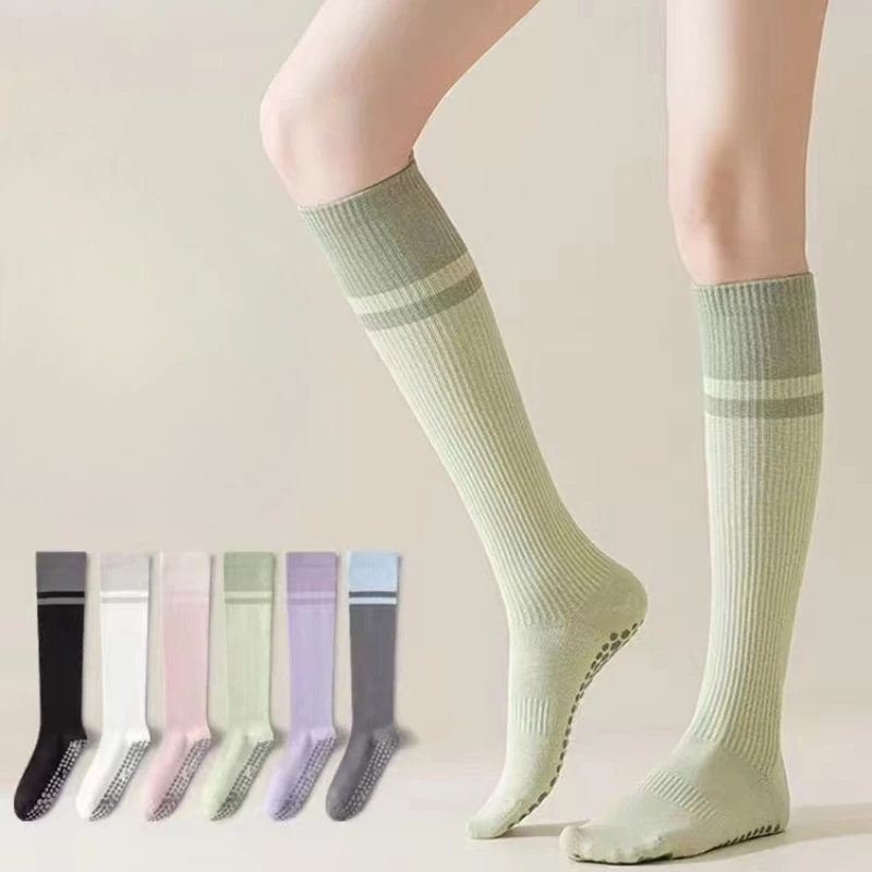 1/8 أزواج من جوارب العجل المريحة والمخططة للنساء للربيع، جوارب طويلة عصرية متعددة الاستخدامات للنساء، جوارب رياضية بسيطة