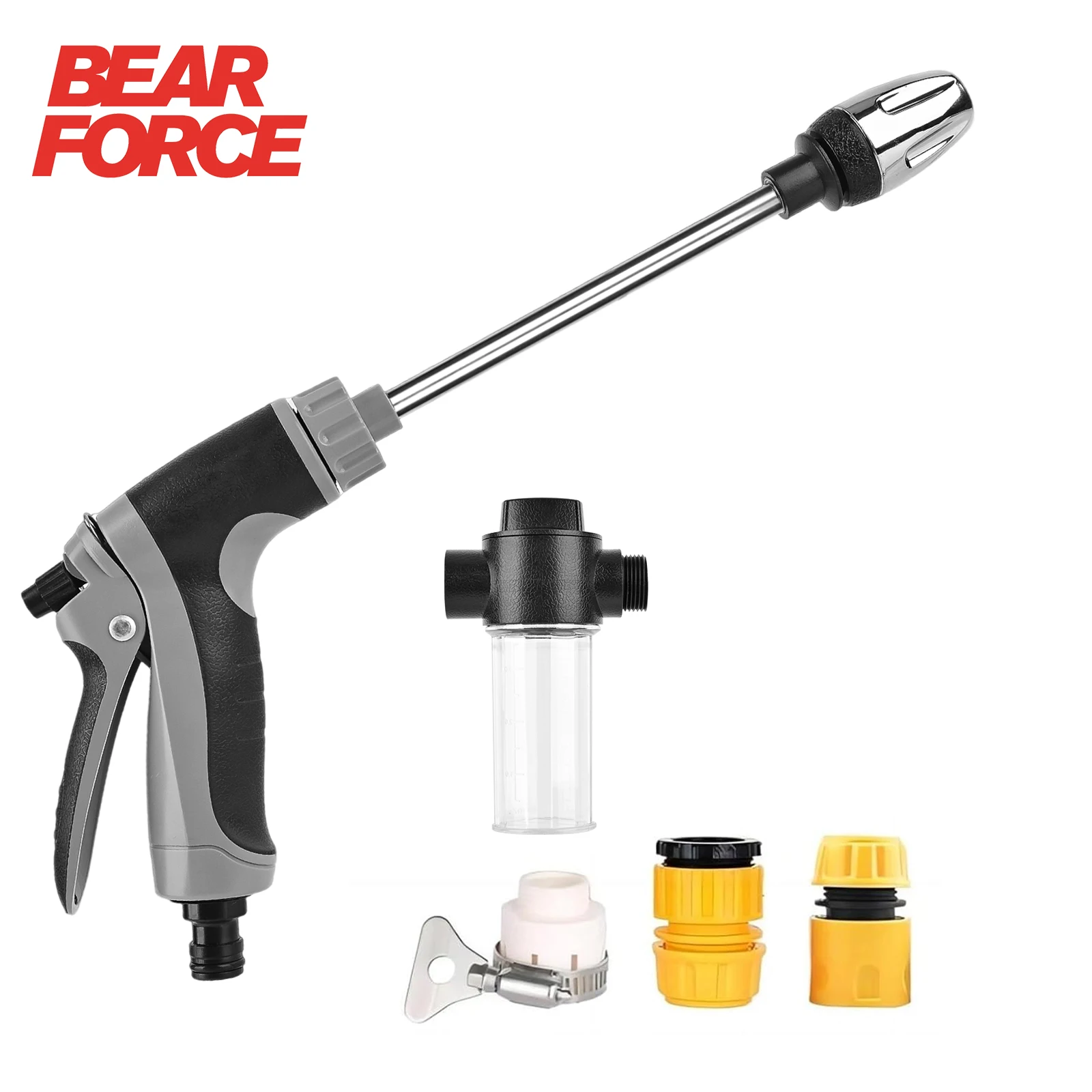 

Pressure Washer Spray Gun Portable Cleaner Gun with Soap Dispenser 3 Spray Modes Adjustable Nozzle for Garden Hose, Car Wash