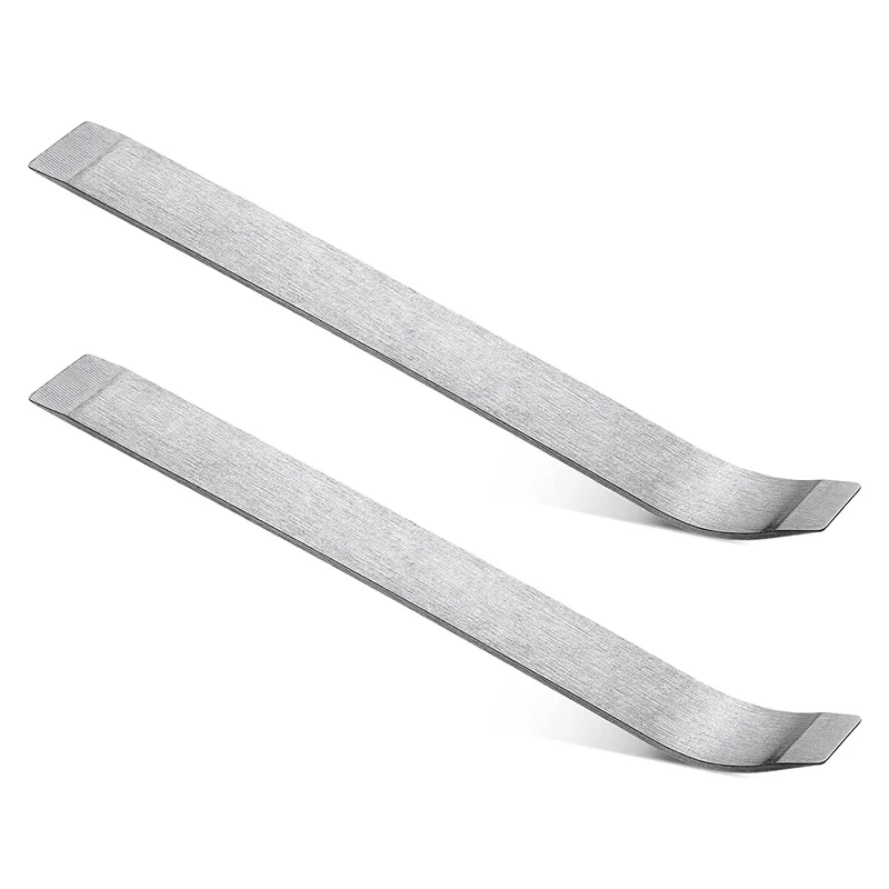 2 Panel Removal Tools Sheet Metal Skin Wedge Auto Tool Crowbar Decorative Tool , Silver