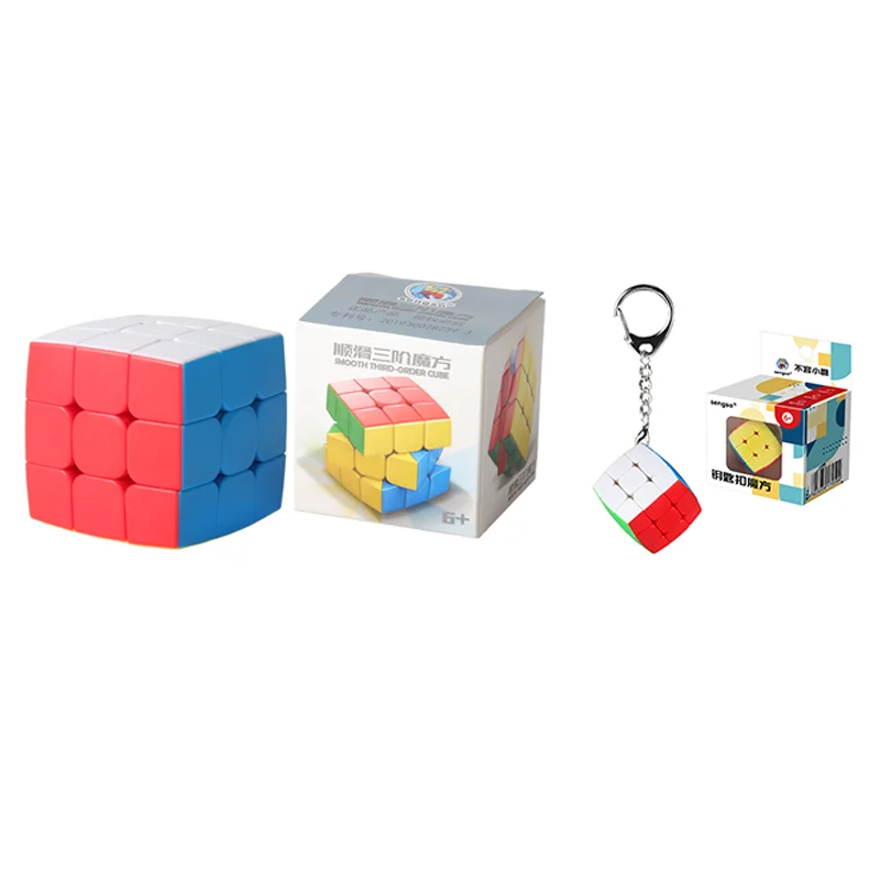 SENGSO Magische Kubus Creatieve 3x3cm Mini Brood Sleutelhanger Puzzel Rugzak Hanger Kinderen Mooi Professioneel Educatief Speelgoed