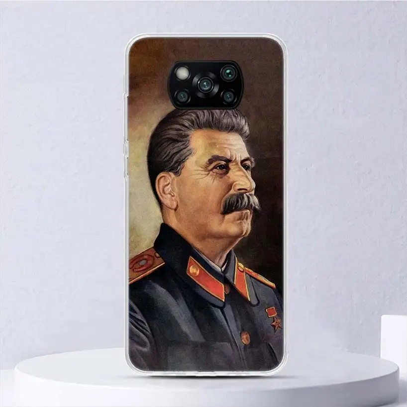 Russian Stalin Ussr Communism Soft Case For Xiaomi Poco X6 X5 X4 X3 Nfc F6 F5 Pro Phone Cover F4 Gt F3 F2 F1 M5S M4 M3 M5 Funda 