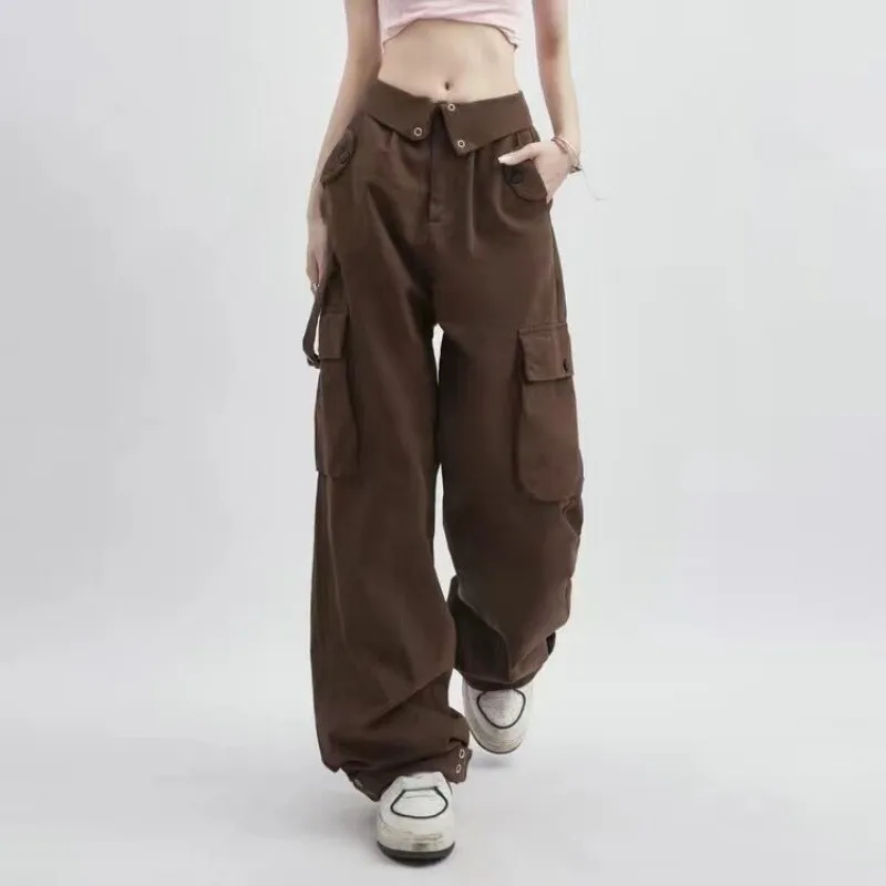 Prendas de punto de manga larga a rayas huecas Vintage de primavera para mujer + correa + pantalones Cargo traje coreano elegante suéter pantalones