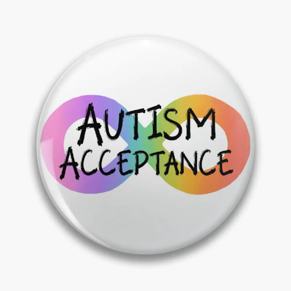 Autistic Pins Women Men ADHD Parents Pins Badge AUTISM BE NICE PATIENT Lapel Pin Brooch Rainbow Design Hat Pines Button Gifts He