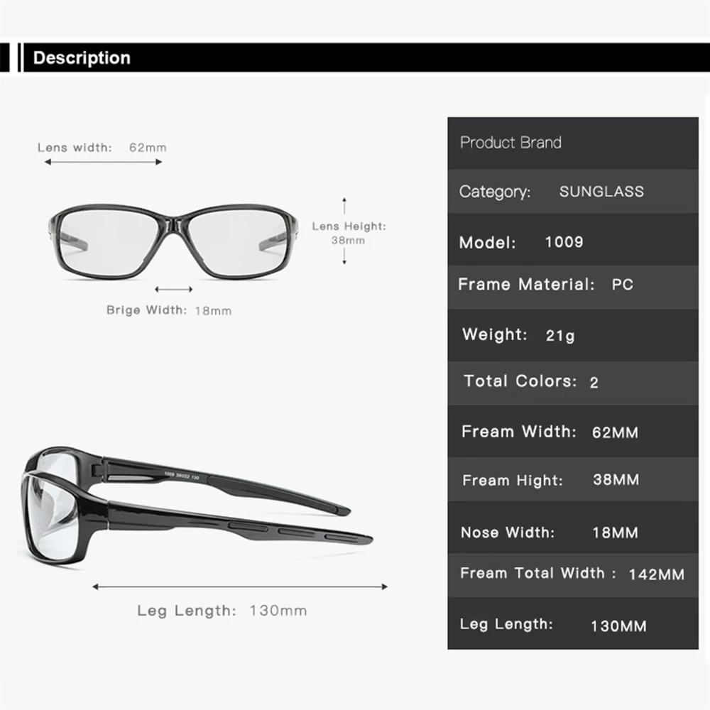 AIELBRO Cycling sunglasses Photochromic Sunglasses Man Cycling Glasses Polarized Bicycle Glasses gafas ciclismo Glasses