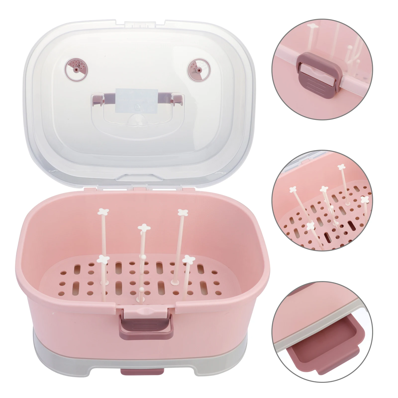 

1pc Baby Bottle Storage Box Milk Bottle Container With Sealing Lid Durable Pp Lightweight For Travel Home Use Baby Supplies