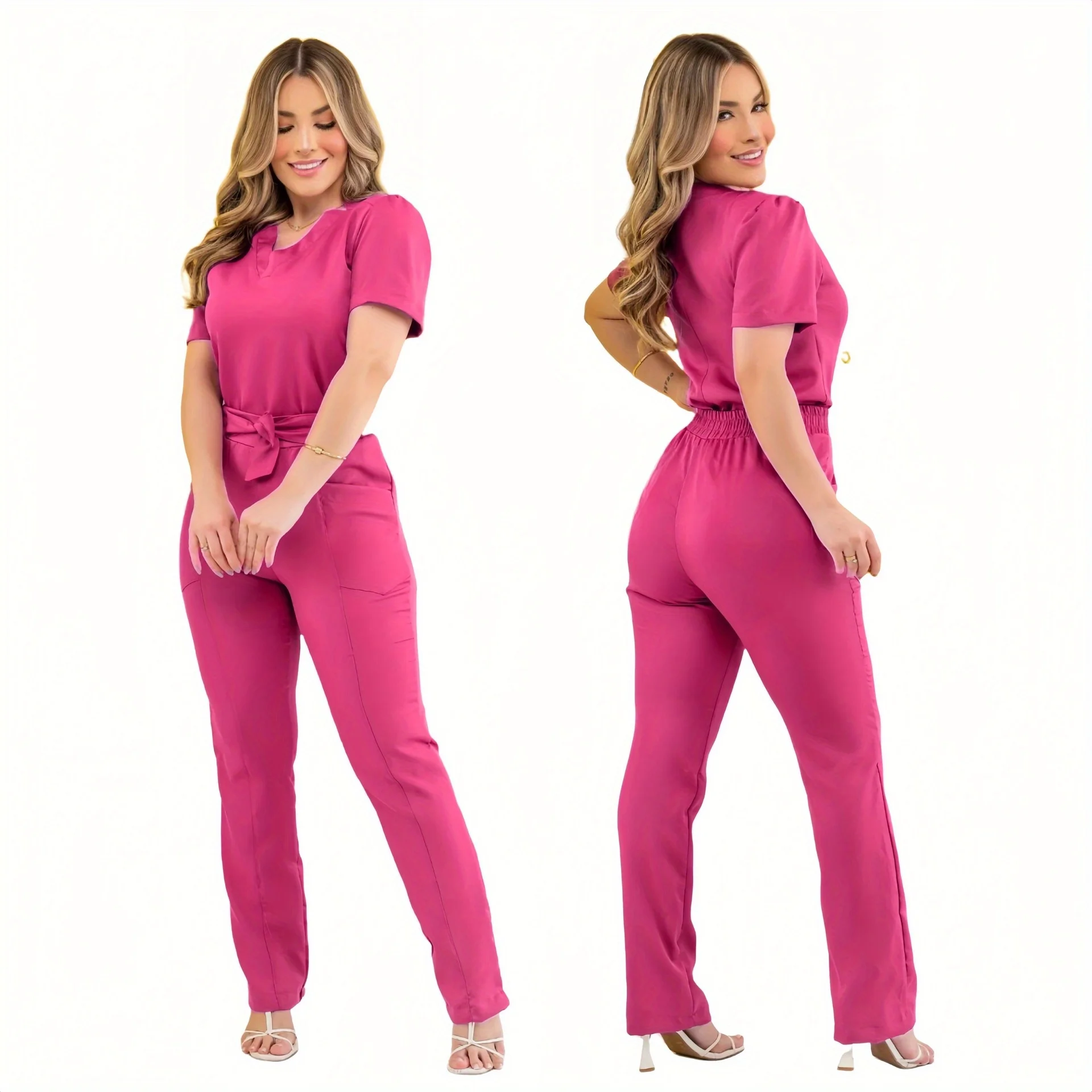 

Applicable! Women's OR Nurse Uniform Set, Isolation Uniform, Beauty Salon & Clinic Scrub Gown