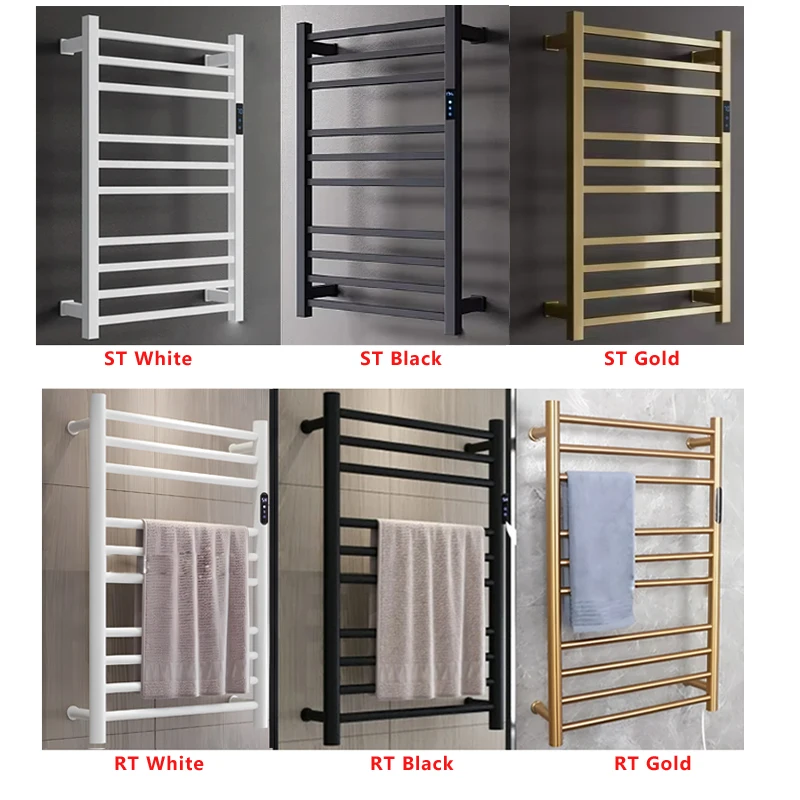 Electric Towel Rack 304 Stainless Steel Temperature&Time Control Smart Heated Towel Rail Towel Warmer 780*500*120mm 110V/220V