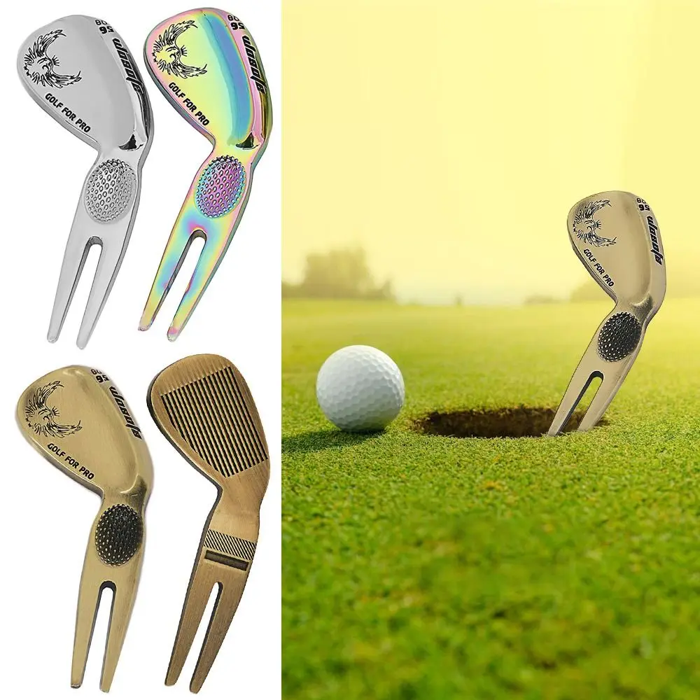 Distinctive Groove Clean Training Aids Pitch Repairer Tool Golf Divot Lawn Maintenance Golf Fork Prongs