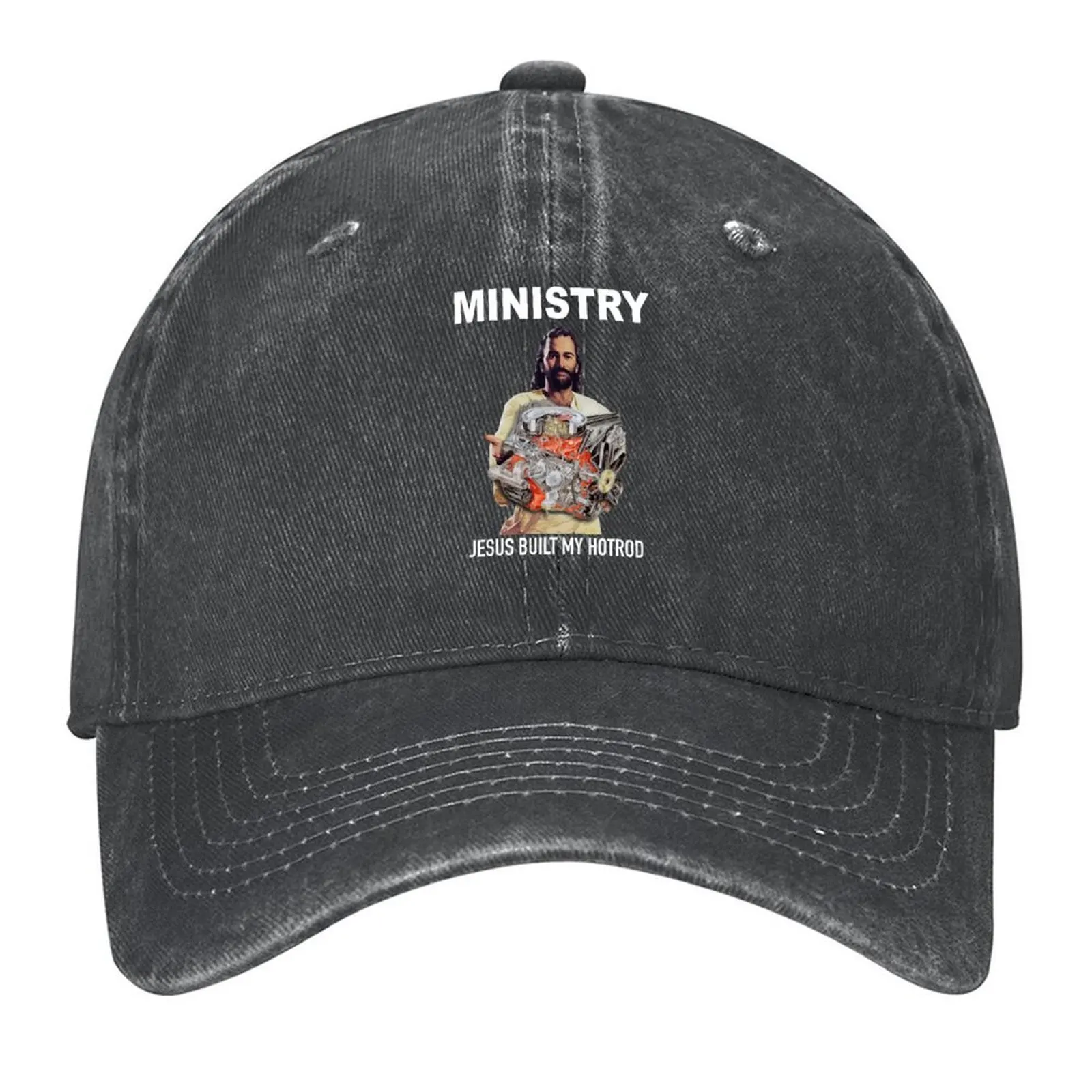

Jesus Built My Hotrod Baseball Cap Fishing cap Sunscreen Wild Ball Hat custom caps Women's Hats Men's