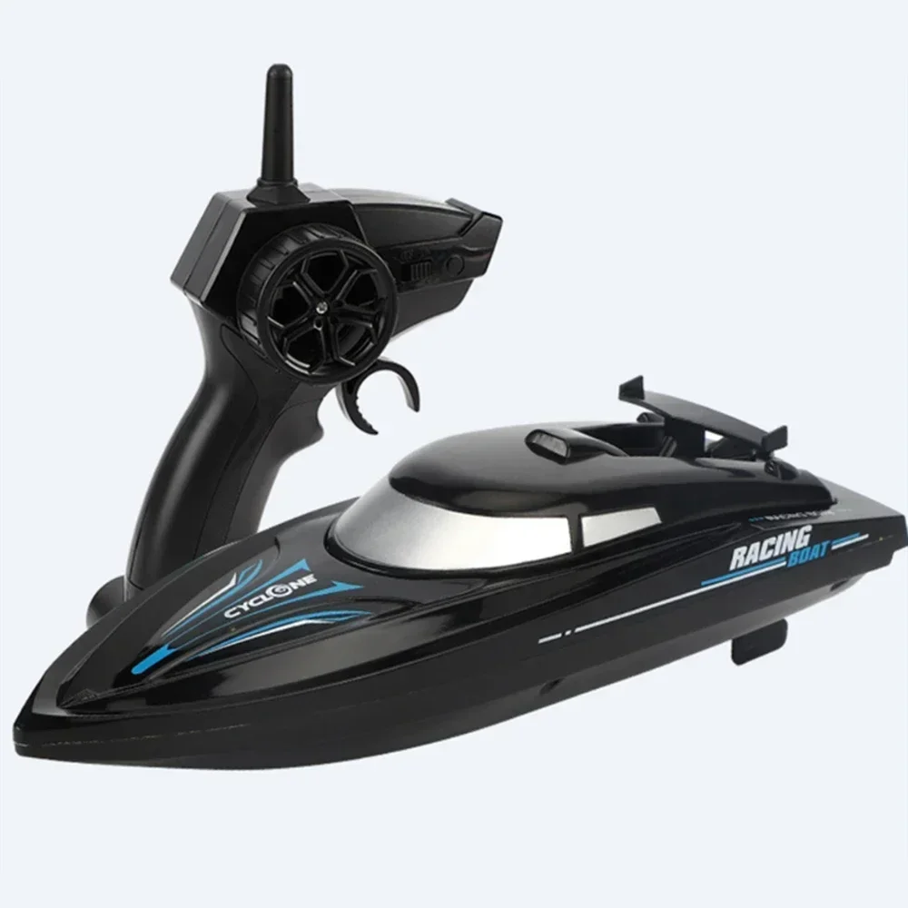 Barco RC de 2,4 Ghz, lancha rápida con Control remoto, juguete para niños, barco de carreras de alta velocidad, baterías recargables para regalo de niños