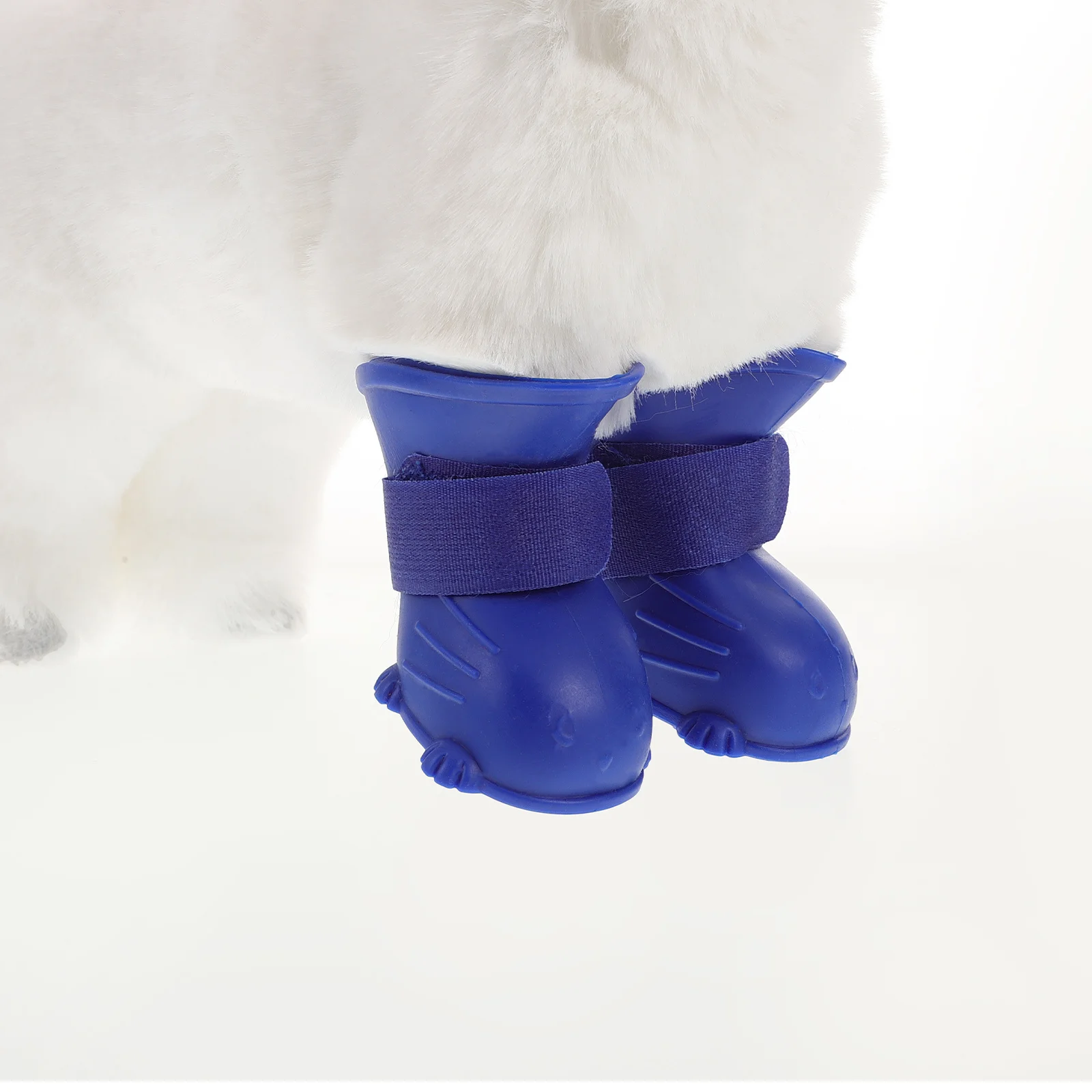 

4Pcs Dog Rain Shoes Waterproof Rubber Nonslip Paw Boots Comfortable Outdoor Foot Covers Small Medium Dogs Mud Protection
