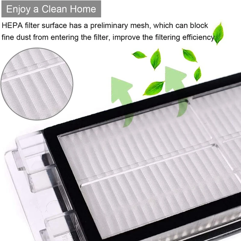 مكنسة كهربائية Roborock-Pure Robot ، فرشاة جانبية رئيسية ، فلتر Hepa ، قطع قماش ممسحة لـ Xiaomi ، S6 ، S60 ، S65 ، S5 MAX ، S6 MaxV