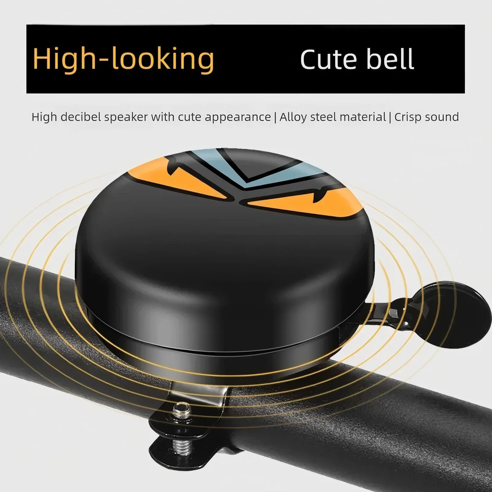 

Outdoor Cycling Bike Bell, for Road & Mountain Bikes, Loud Horn, Fits Kids' Bikes, Handlebar Mount, Alloy Steel, Cute Design