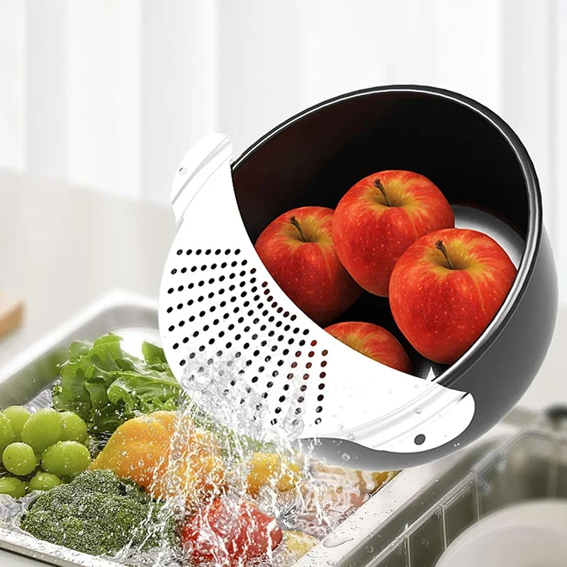 Noodle Vegetable Pour Vegetable Filter Stainless Steel Pan Pot Strainer Spaghetti Draining Leak-Proof Kitchen Tool