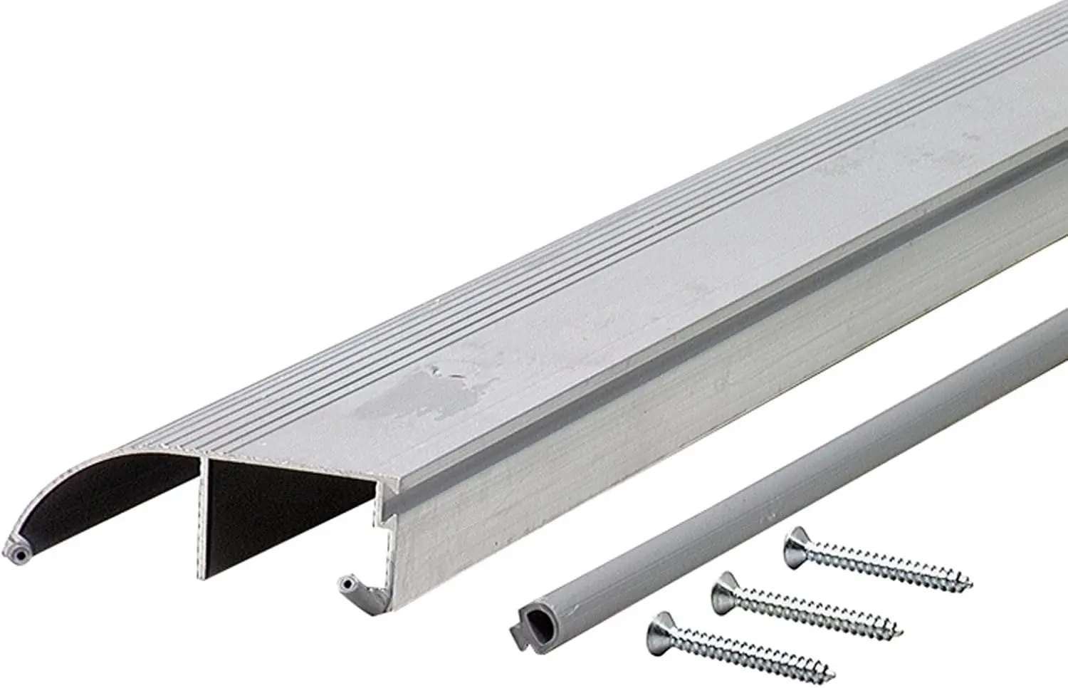 98 3-1/4 In. X 1 In. X 72 In. Silver Aluminum And Vinyl High-Profile Commercial Outswing Door Threshold