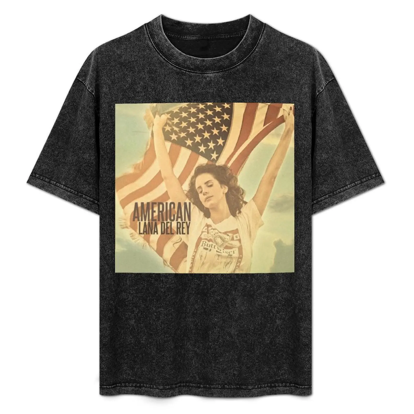 

American Lana in Flag T-Shirt Casual Light Summer Short Sleeve Top