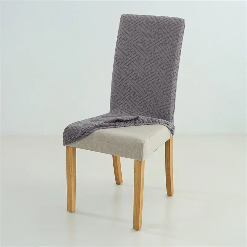 1/4 stücke Jacquard Esszimmer Stuhl Abdeckung Stretch Anti-schmutzig Stuhl Abdeckungen Wohnkultur Küche Sitz Schonbezug für Bankett party Hochzeit – Detail 18