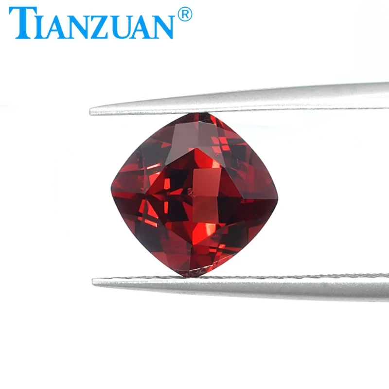 2.58CT Natural Garnet Gemstone Red Color Cushion Shape Brilliant Cut Loose Gem Stone with GRC Certified