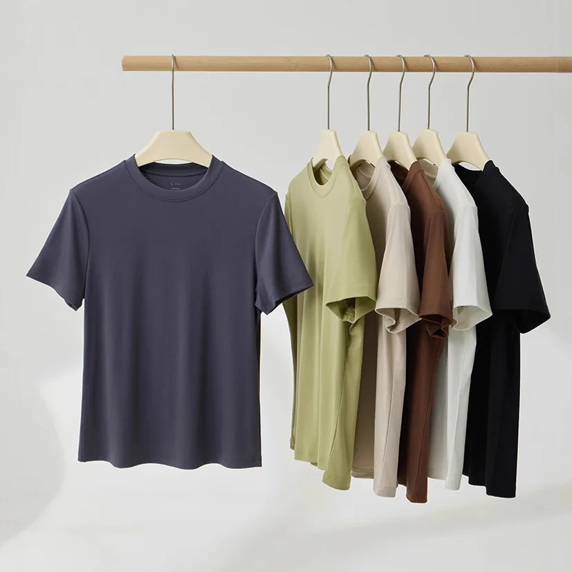 

Women's White Modal Crewne T-irt ort Sve oulder Detail Autumn Faion Ladies' Silk Top 2025 Seasonal Collection