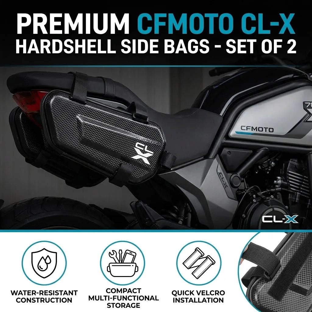 EVA Hard Shell Thickened Fabric Motorcycle Storage Bag Side Bag With LOGO For CFMOTO CF 250CLX 700CLX CLX700 CLX 250 700CL-X