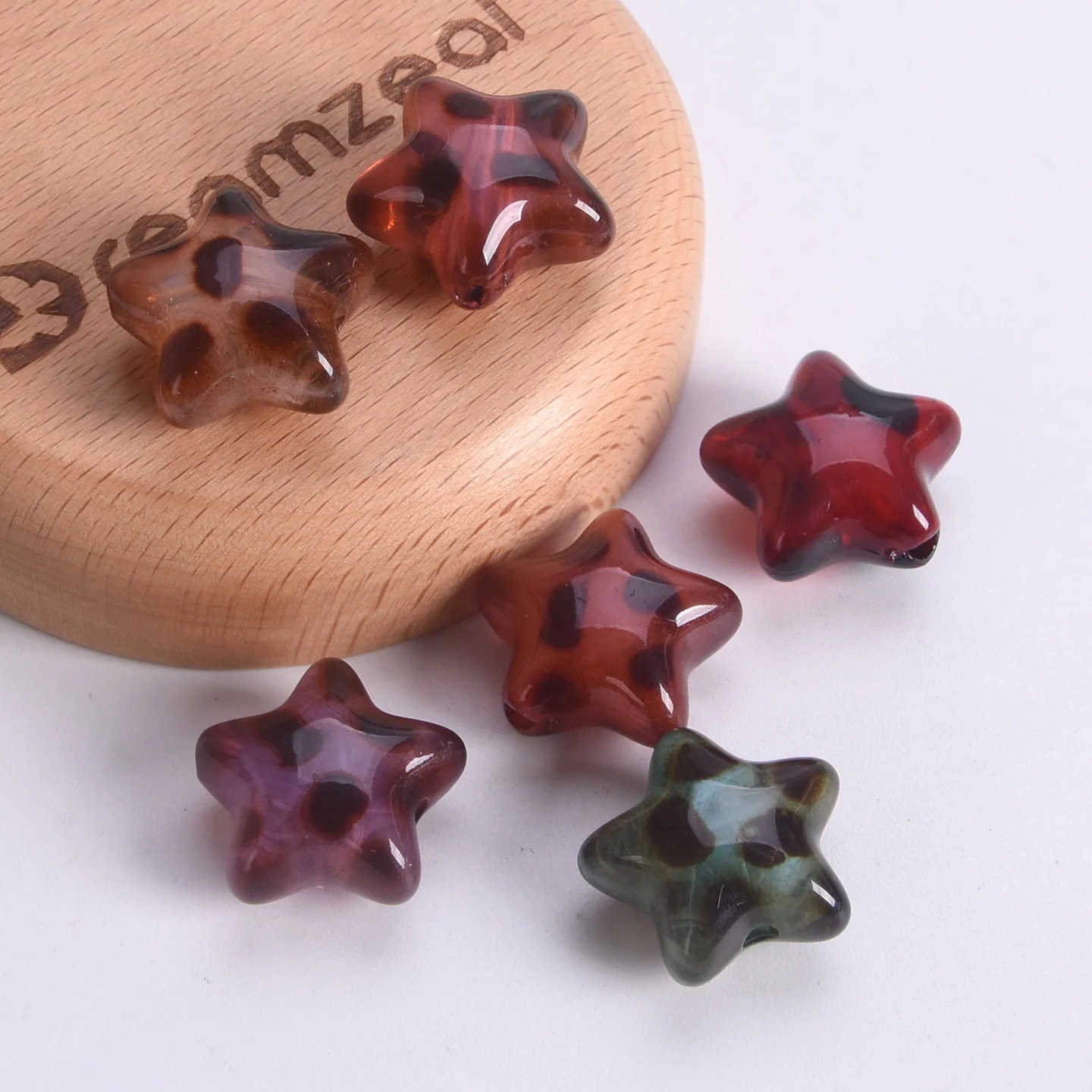 

5pcs Star Shape 23x22mm Acrylic Plastic Loose Beads For Jewelry Making DIY Crafts Findings