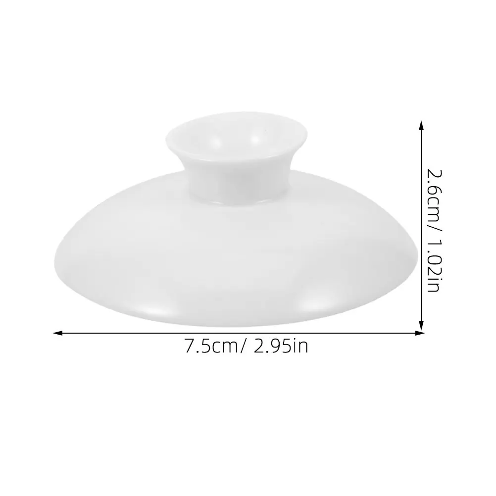 3.5 Inch Ceramic Tea Cup Lid White Dishwasher Safe Temperature Retaining Mug Cover for Hot Drinks Coffee Tea Bowls Office Home