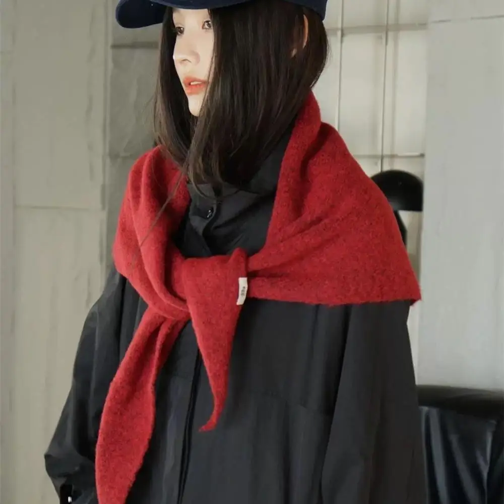 

Модные кашемировые женские шарфы, шаль, большой размер, вязаный треугольный шарф, утолщенная теплая шаль на плечо, зимние аксессуары, подарки