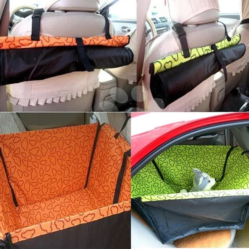 Bolsa de asiento plegable con correa para coche, hamaca para perro y gato, cesta impermeable de seguridad para viajes al aire libre, bolsa colgante para perro