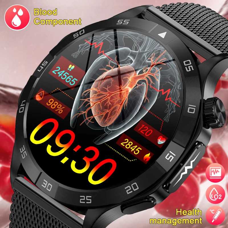 

LIGE SOS Medical Grade ECG+PPG Smart Watch Men Watch Blood Lipid Uric Acid Women Menstrual Health Tracker Smartwatch For Xiaomi