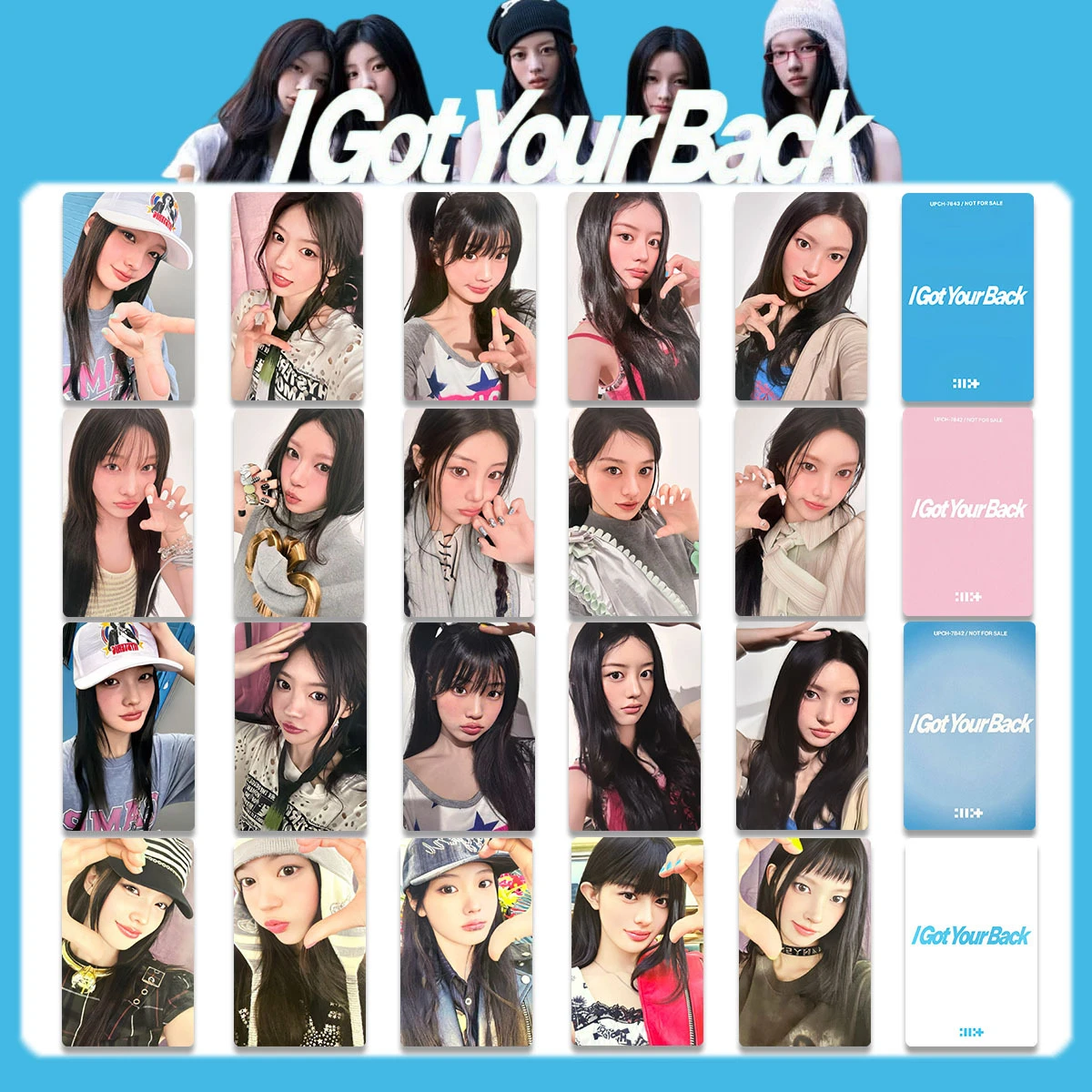 5PCS KPOP YUNAH MINJU Korean Girls' Group ILLIT New Japanese album I Got Your Back MOKA WONHEE Lucky Card collection card IROHA