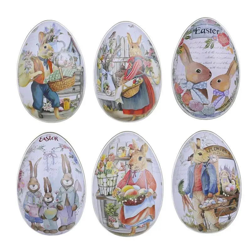 

Easter Candy Jar 6x Colorful Bunny Food Storage Jar With Lid Food Storage Container Table Centerpieces Decorative Easter Party