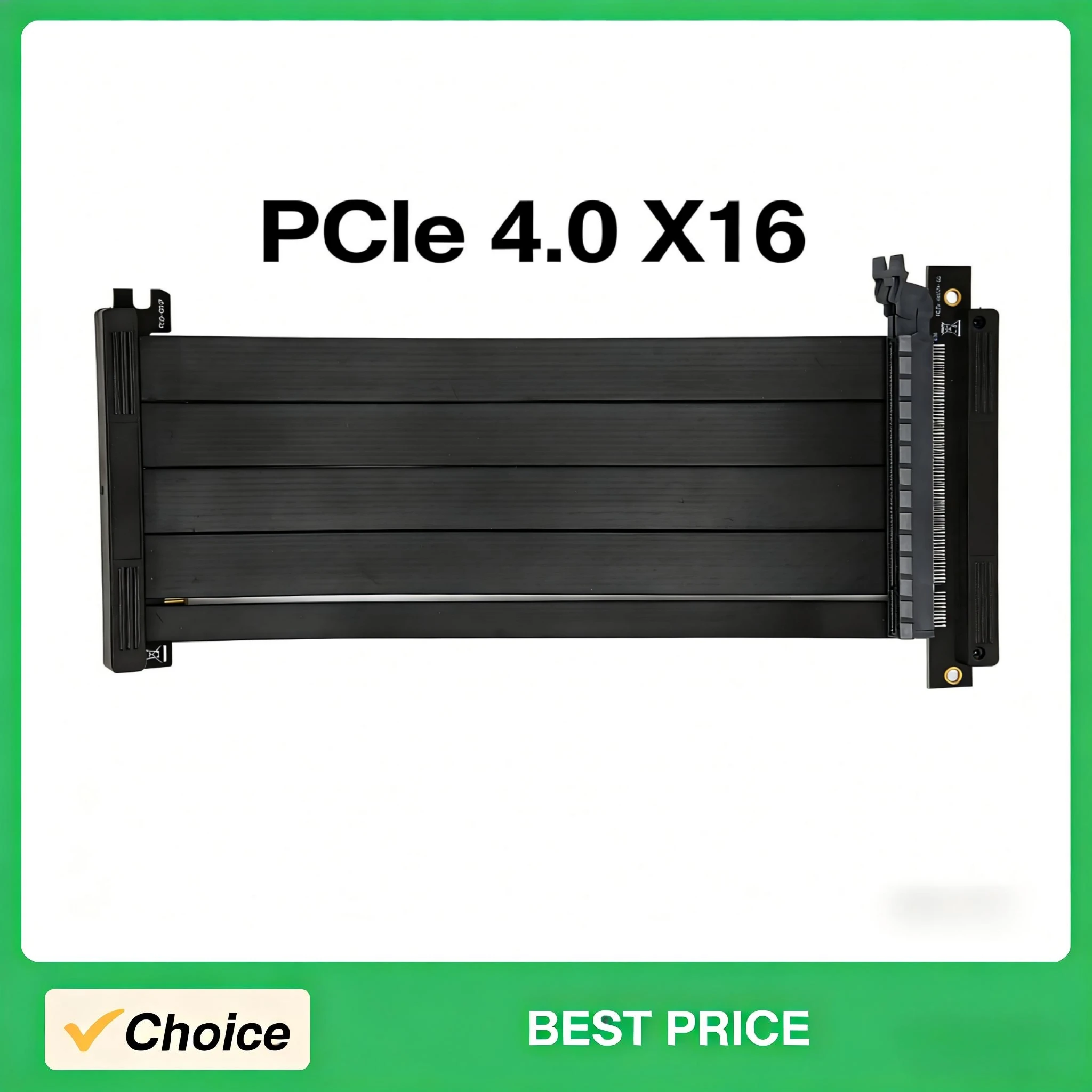 PCIe 4.0 X16 Graphics Card Extension Cable 7.87in Dual Reverse Graphics Card PCI Express Riser Cable for RTX4090 RX6950XT X570