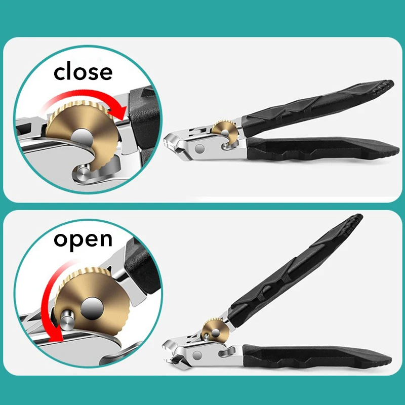 Anti-Splash Nail Clippers Curved Large Opening Thick Toenail Clippers Diagonal Pliers Nail Scissors Household Manicure Tools