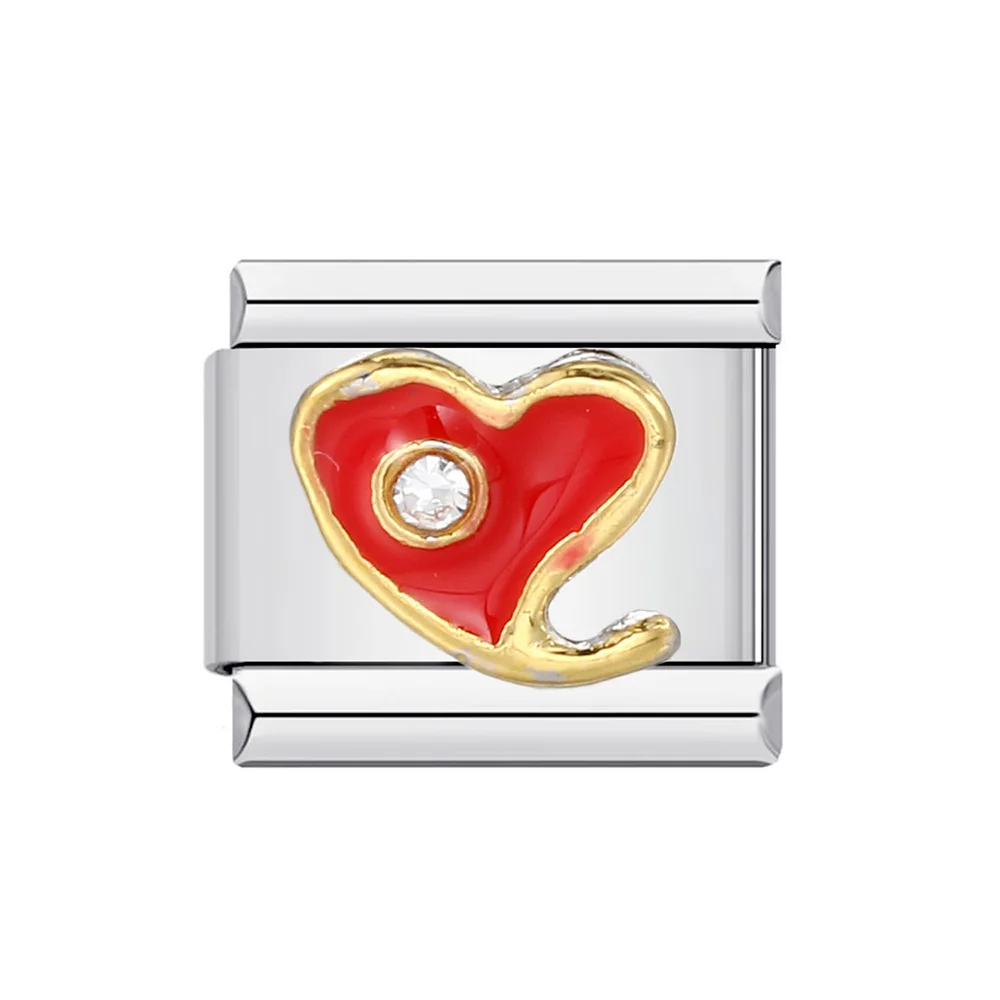 2025 Neues Y2k Fit 9mm Italienisches Charm-Armband mit Herzgliedern, Liebes- und Partnergeschenk für immer, Valentinstagsgeschenk, DIY-Schmuckherstellung – Detail 1