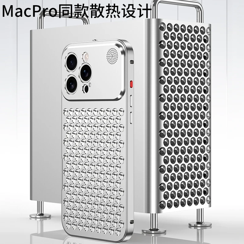 Metalowe etui na telefon iPhone 13 12 14 15 16 Pro Max Plus z odprowadzaniem ciepła, chłodzące, zapachowe, bezramkowe, ażurowe, aluminiowe etui na telefon — zdjęcie produktu 3