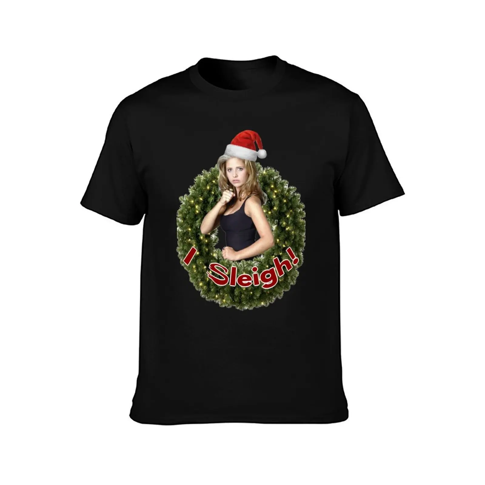 I Sleigh A Very Buffy Christmas T-Shirt Holiday Party Tee Shirt T-Shirt