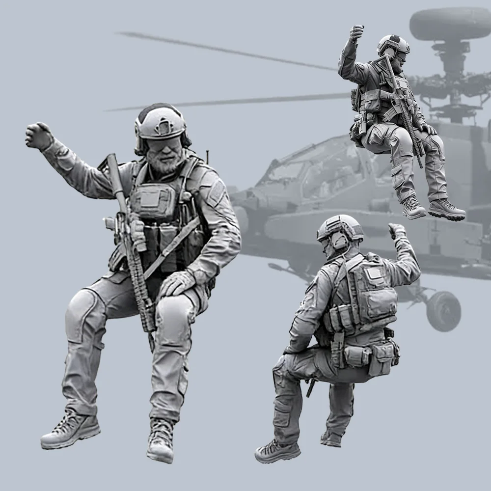 1/35 Resin Model US Helicopter Pilot Military War Soldier Unpainted Self Assembled High Quality Resin Model Kit Collection Gift