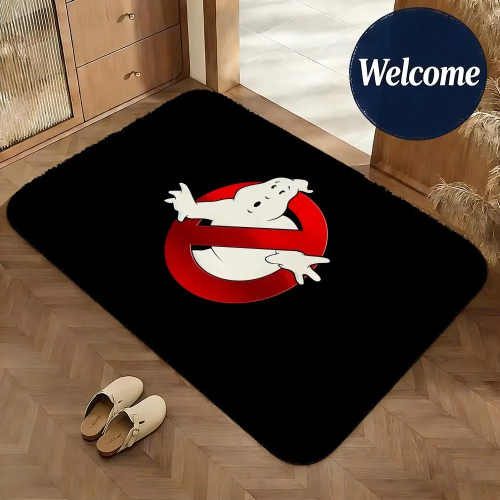 Alfombra de franela suave para el suelo, alfombra antideslizante absorbente para el suelo de los cazafantasmas, alfombra decorativa para el hogar, baño y dormitorio