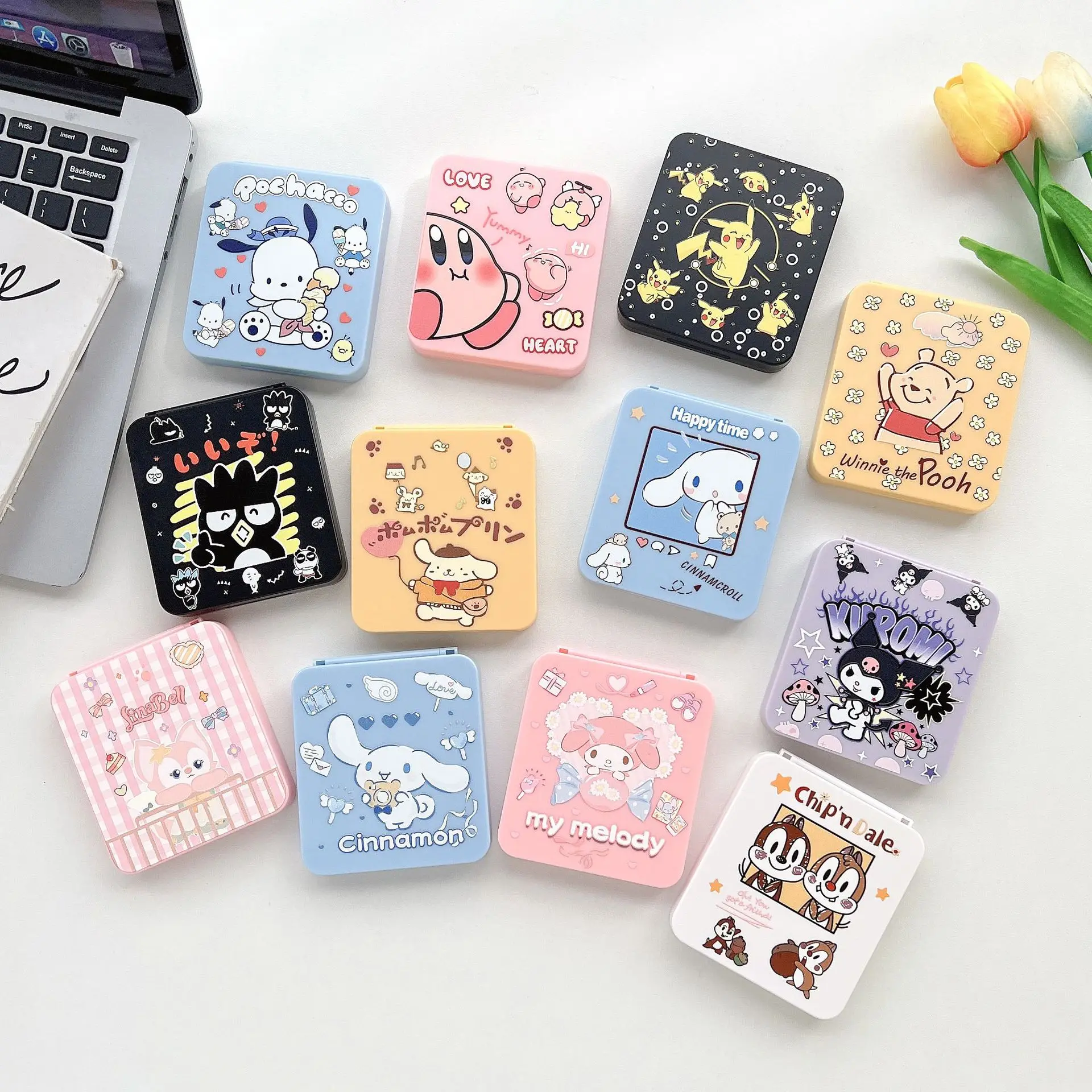 For Nintend Switch Travel Accessories Portable 12 In 1 Game Card Case Cartoon Kuromi Shockproof Hard Shell Cover Storage Box