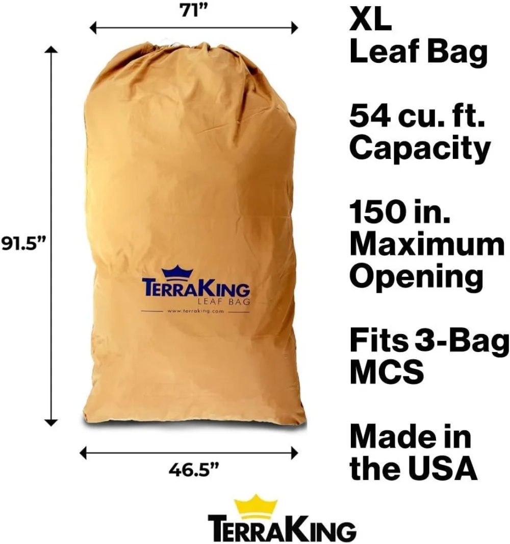 

Heavy Duty XL Leaf Bag for Ride-On Lawn Mowers, Nylon Bottom, Fast Collection, Fits 3-Bag Hood