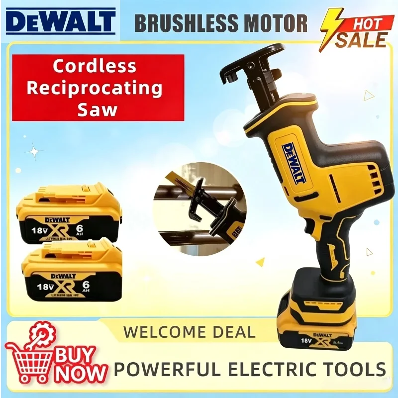 DEWALT DCS369 MAX Cordless One-Hand Reciprocating Saw Multi-Tool for Fast Wood Metal Pipe Cutting