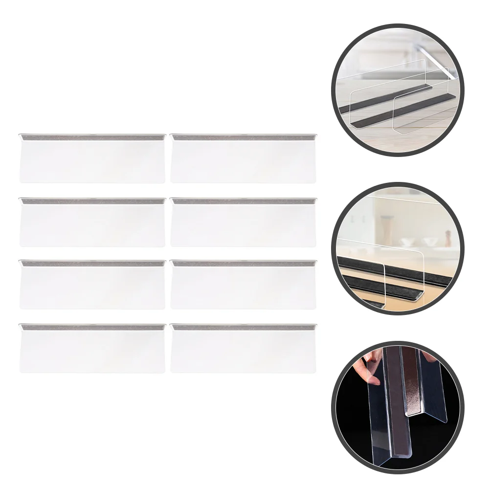 

8 Pcs Partition Plate Shelf Organization Clothes Dividers for Closets Commodity Magnet Separators in