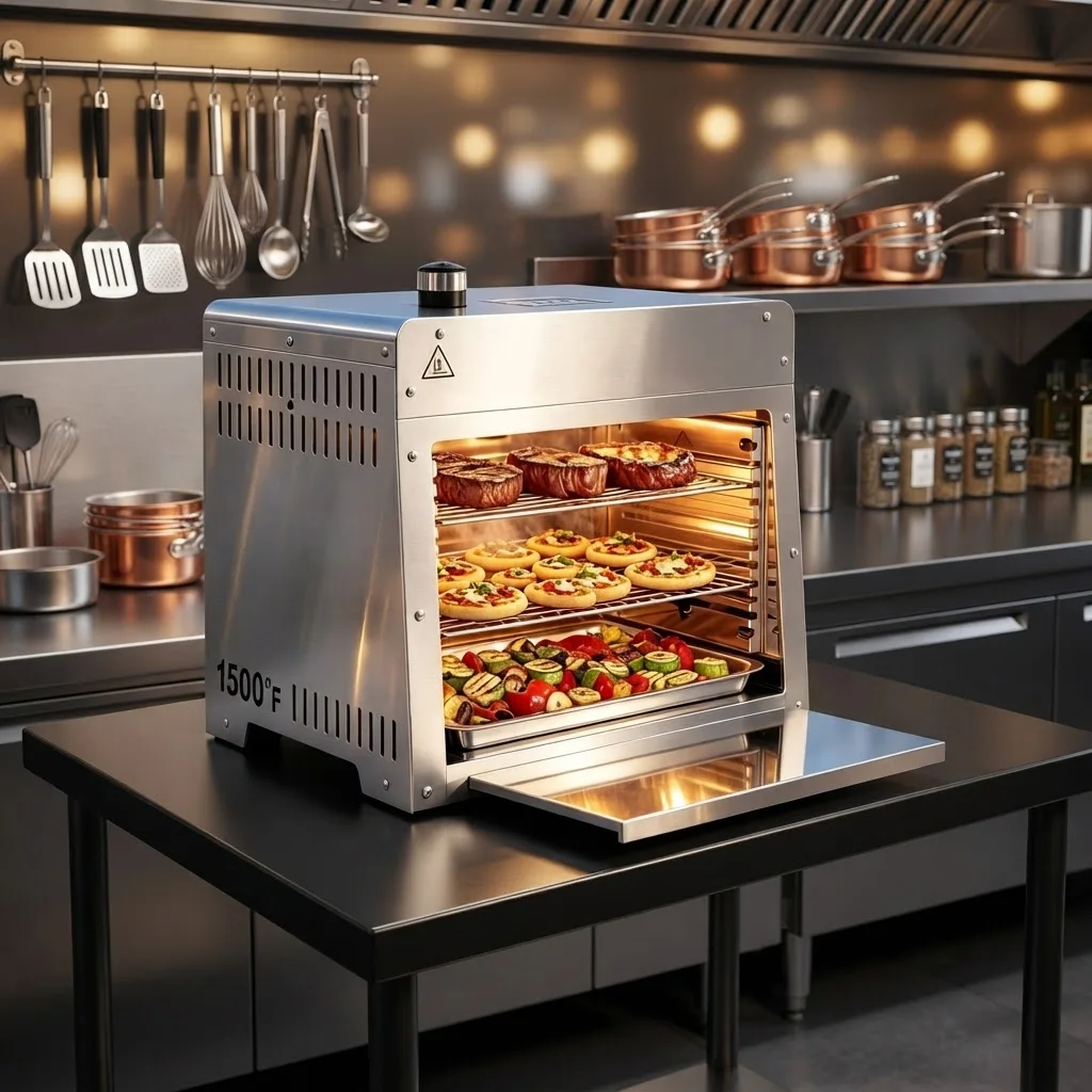 High temperature easy to clean modern no outdoor stainless steel oven with grill mesh