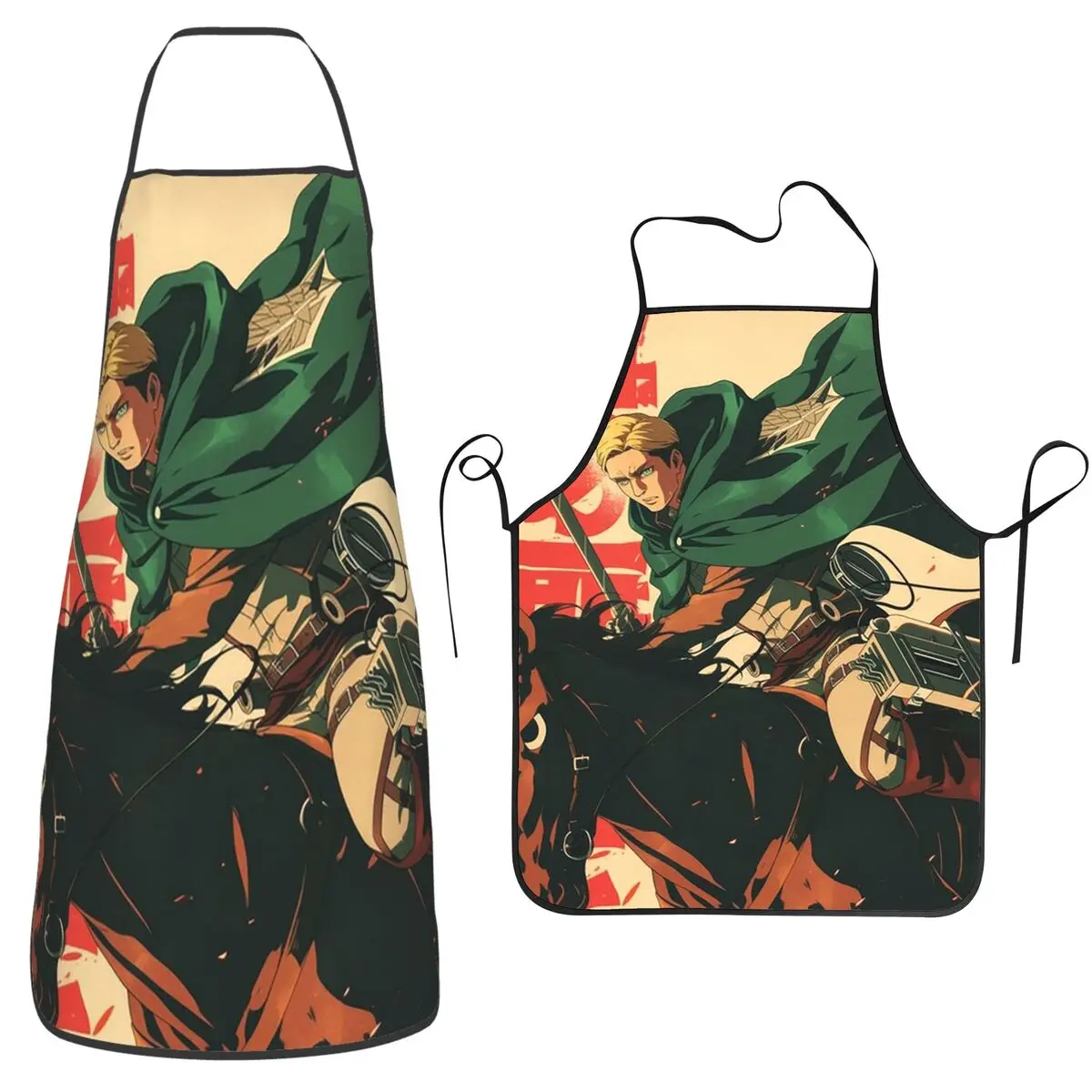 Attack On Titan Manga Erwin Smith Anime Aprons Chef Cooking Tablier Sleeveless Bib Kitchen Cleaning Pinafore for Women Men