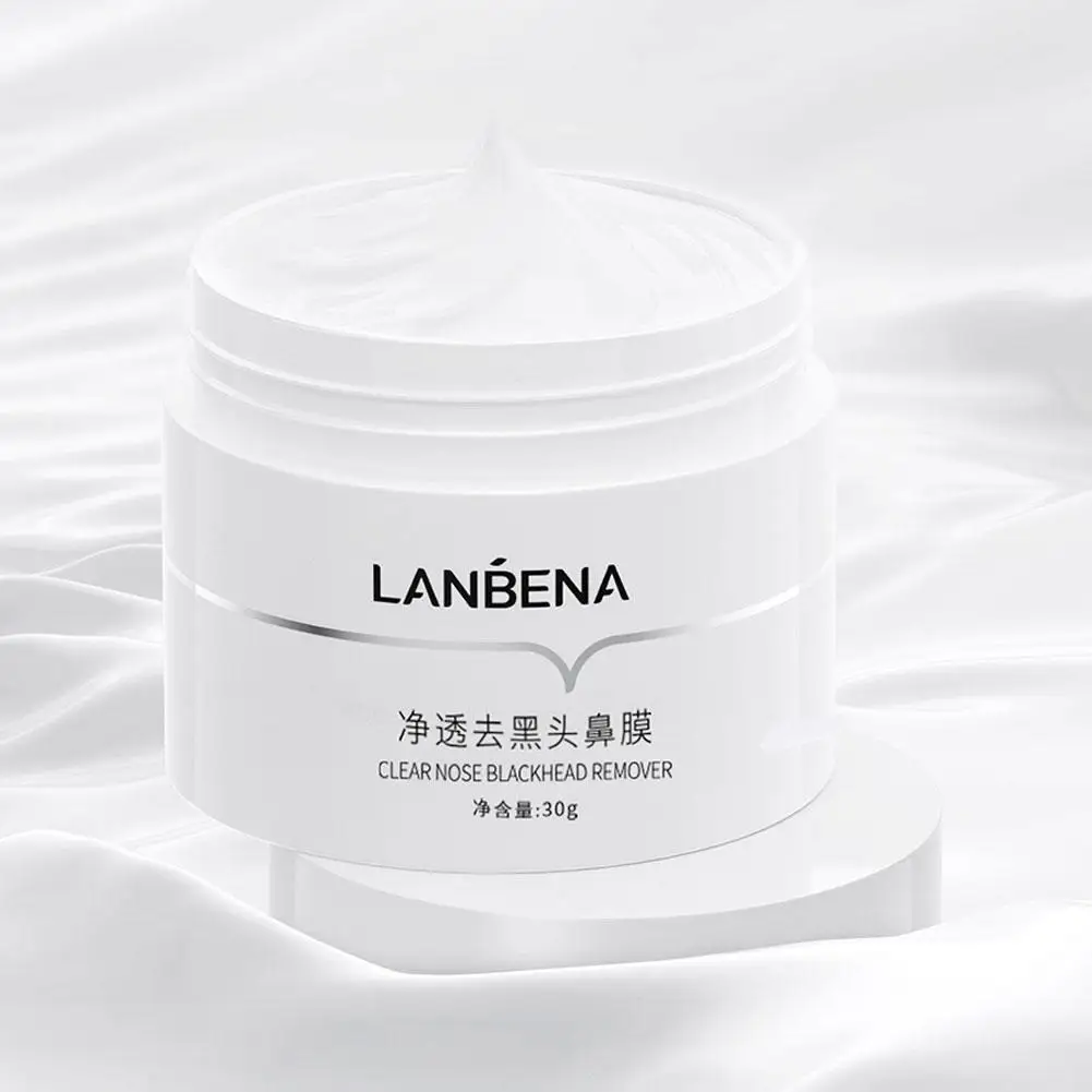 LANBENA-Papel Creme Removedor De Cravos, Tiras De Poros De Plantas, Limpeza De Acne Do Nariz, Pontos Pretos, Peel Off Mud Mask, Tratamentos, Cuidados Com A Pele