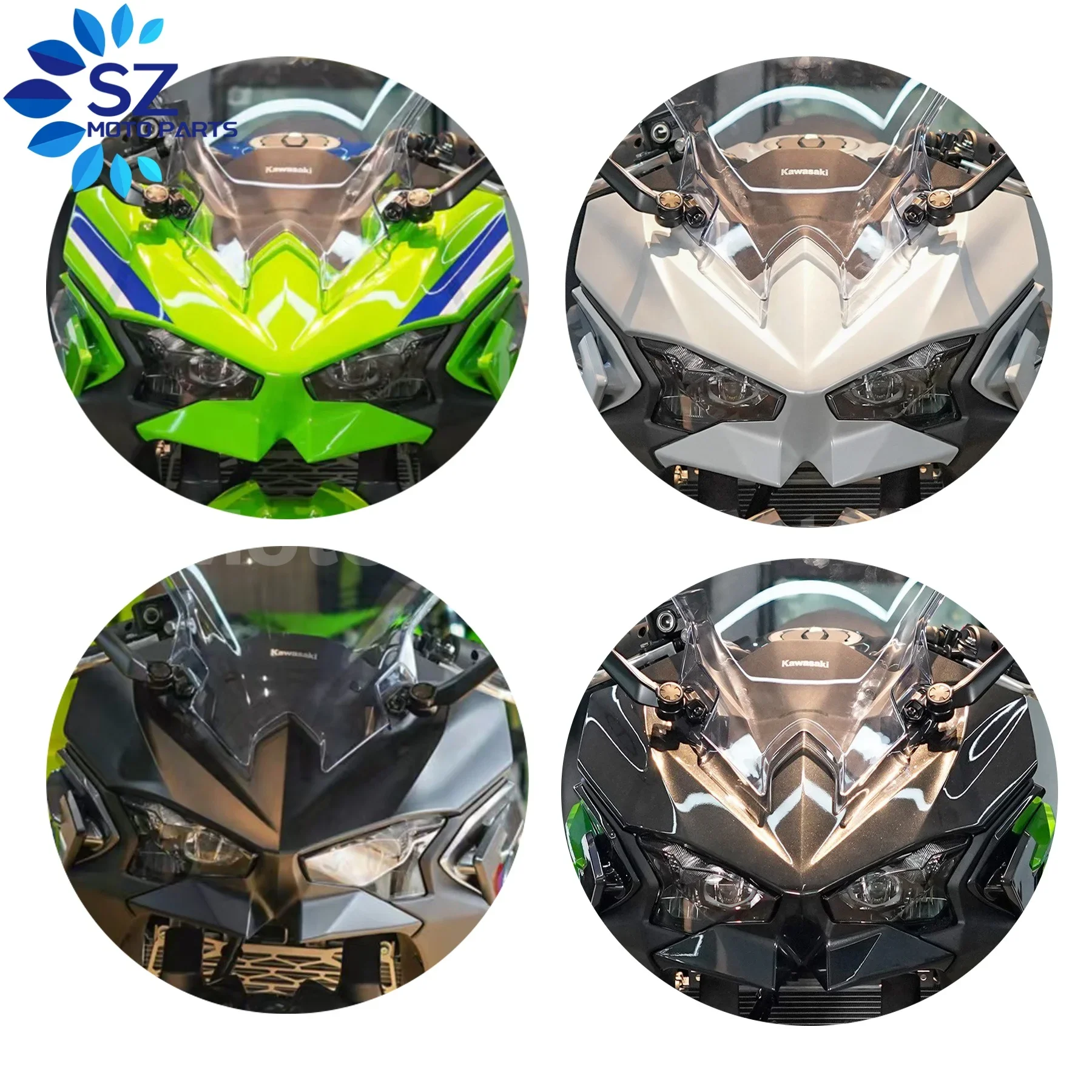 For KAWASAKI NINJA500 Ninja500 ninja 500 Motorbike Front Upper Nose Fairing Cowl Panel Headlight Cover Head Shell Accessories ﻿