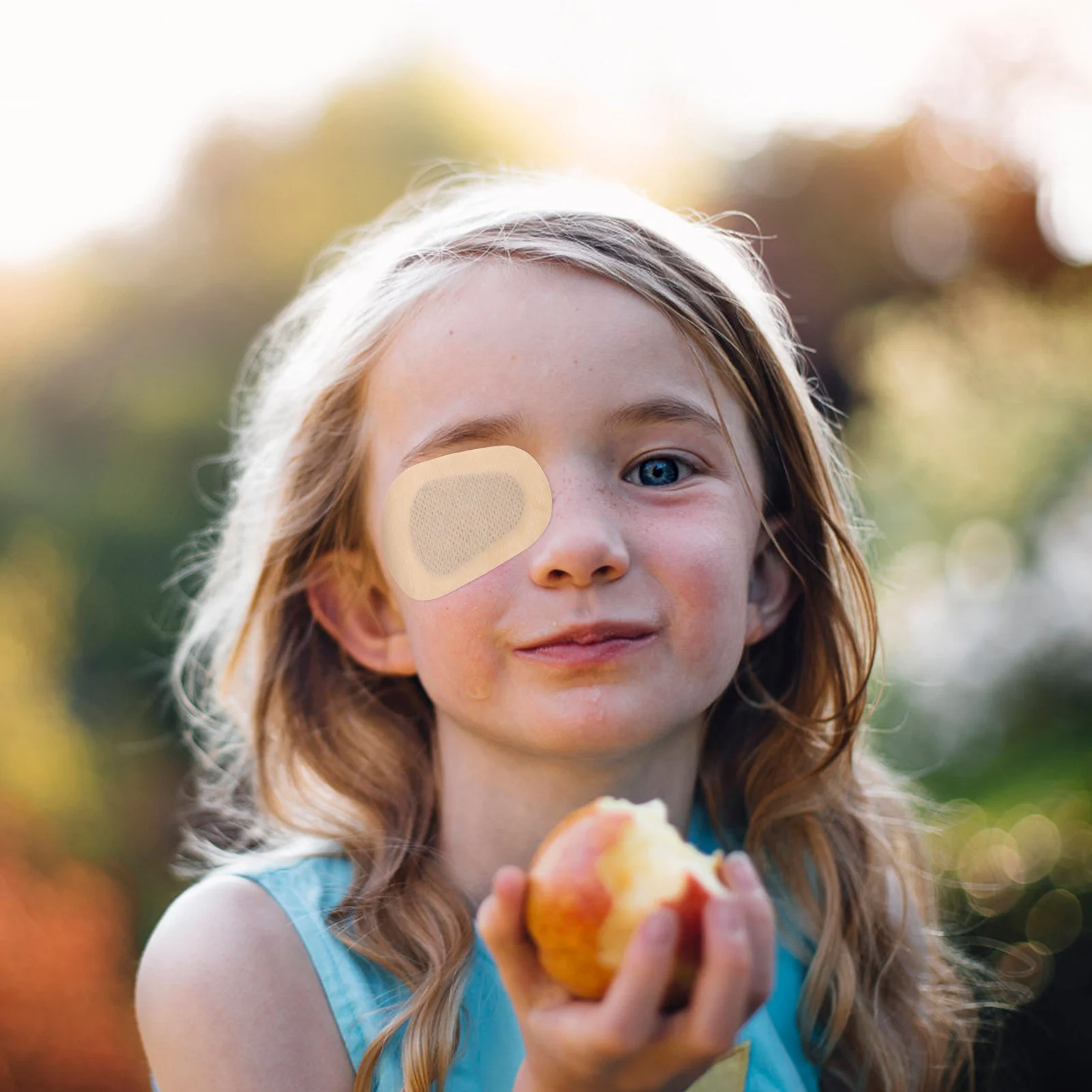 12 قطعة بقع الحول تنفس غير المنسوجة للبالغين تصحيح الرؤية التدريب للتحلل أغطية العين للأطفال واحدة